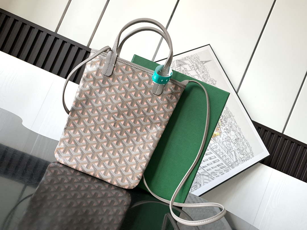 Goyard POICLAPMLTY11CL61P Poitiers Claire Voie Bag Pink  & Gray