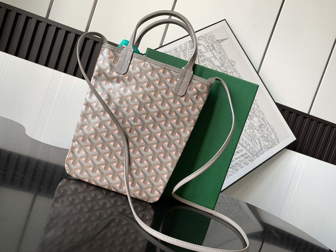 Goyard POICLAPMLTY11CL61P Poitiers Claire Voie Bag Pink  & Gray