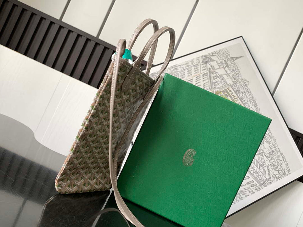 Goyard POICLAPMLTY11CL61P Poitiers Claire Voie Bag Green &Gray