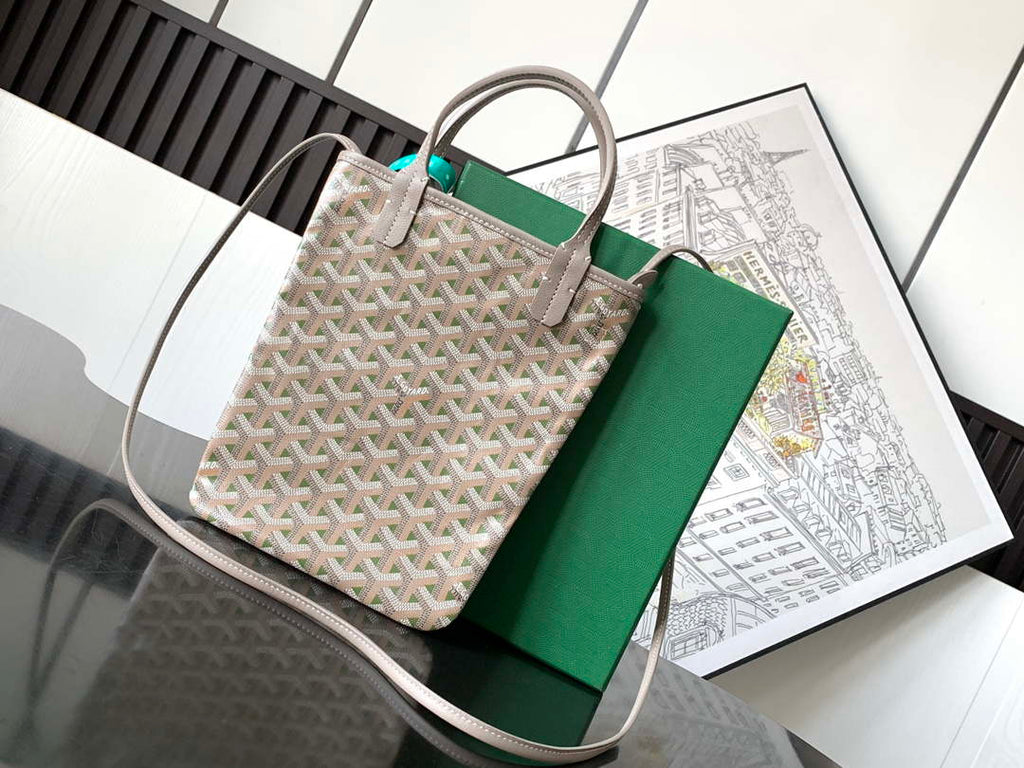 Goyard POICLAPMLTY11CL61P Poitiers Claire Voie Bag Green &Gray