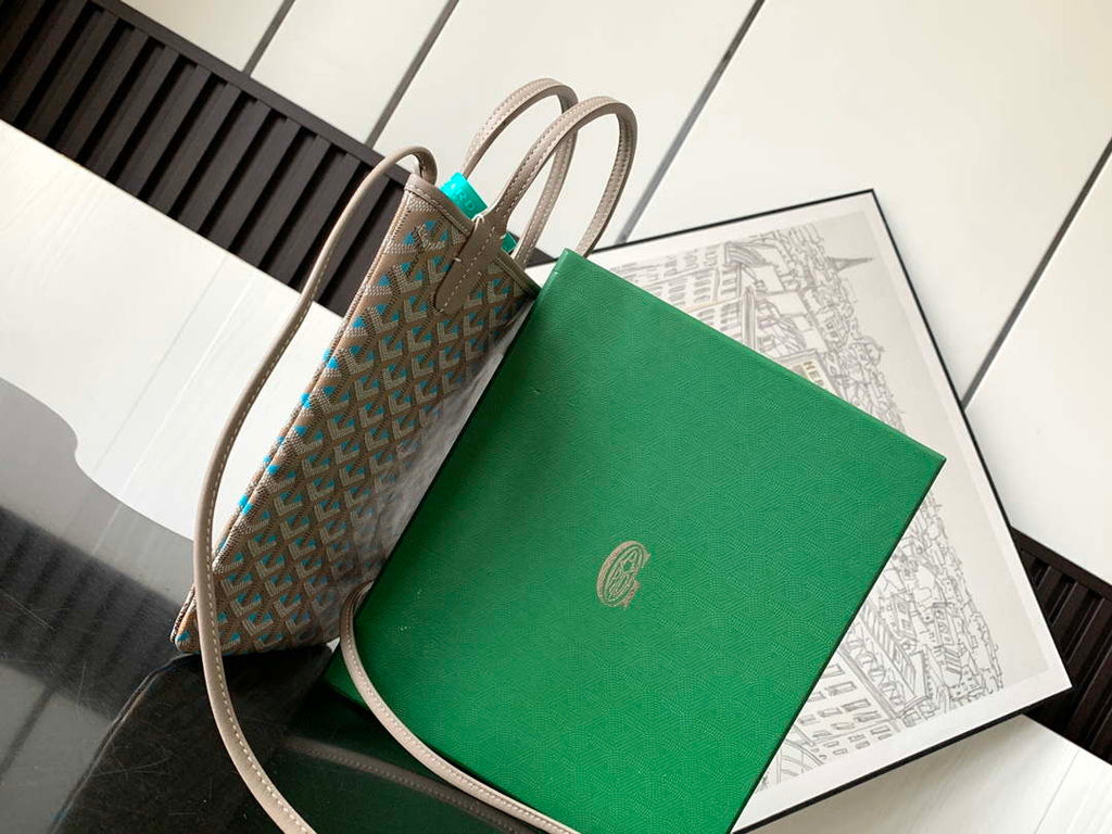Goyard POICLAPMLTY11CL61P Poitiers Claire Voie Bag Blue &Gray