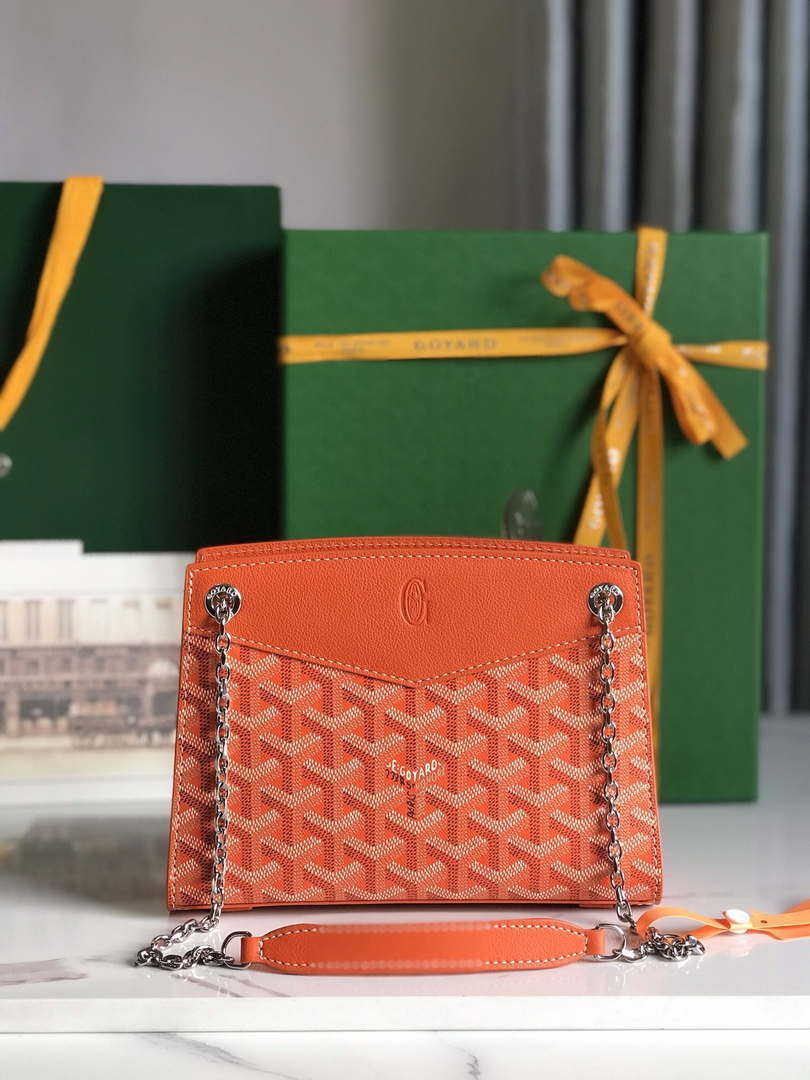 Goyard ROUETSMINTY08CL08P Rouette Structur¨¦ Mini Bag Orange