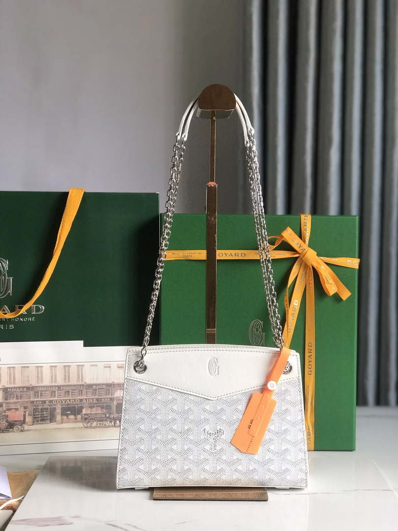 Goyard ROUETSMINTY08CL08P Rouette Structur¨¦ Mini Bag White