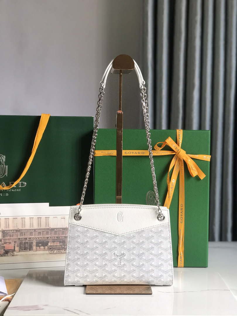 Goyard ROUETSMINTY08CL08P Rouette Structur¨¦ Mini Bag White