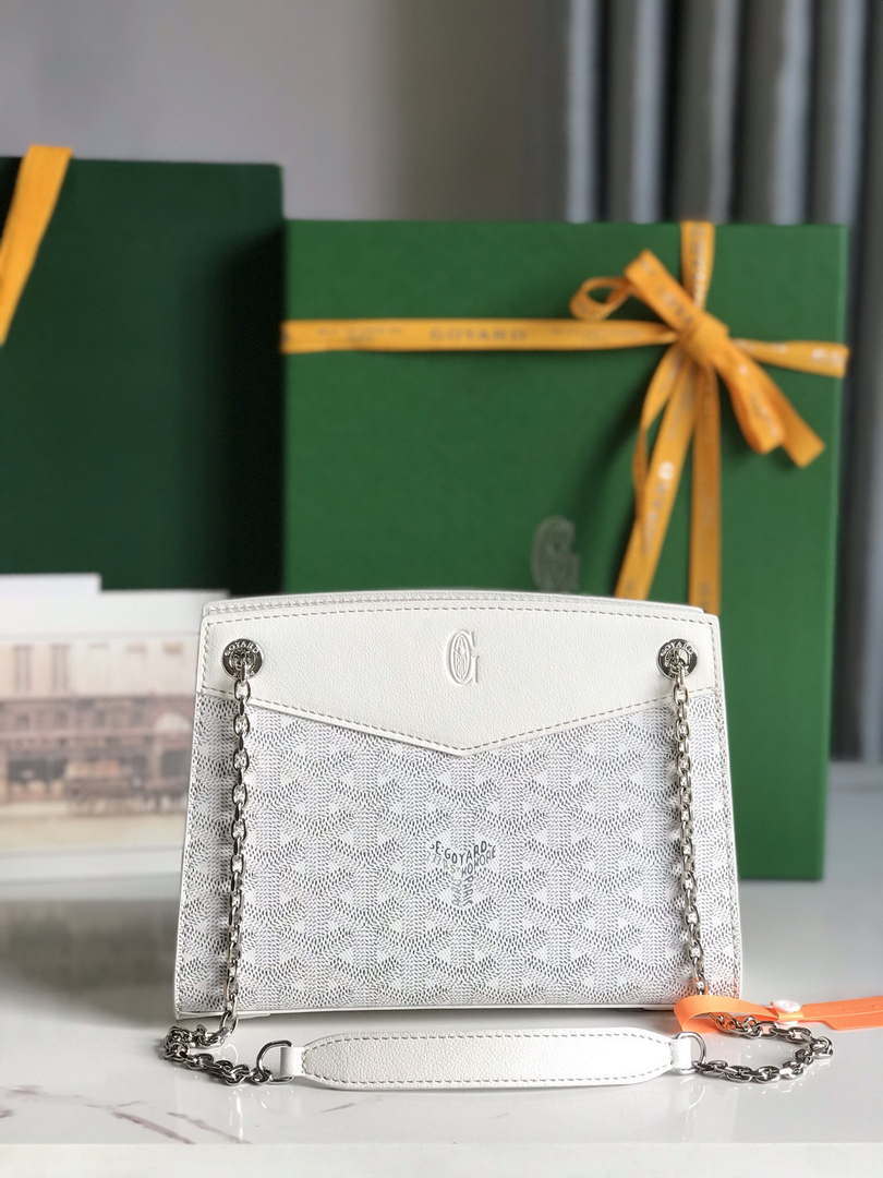 Goyard ROUETSMINTY08CL08P Rouette Structur¨¦ Mini Bag White