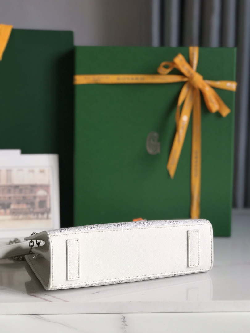 Goyard ROUETSMINTY08CL08P Rouette Structur¨¦ Mini Bag White