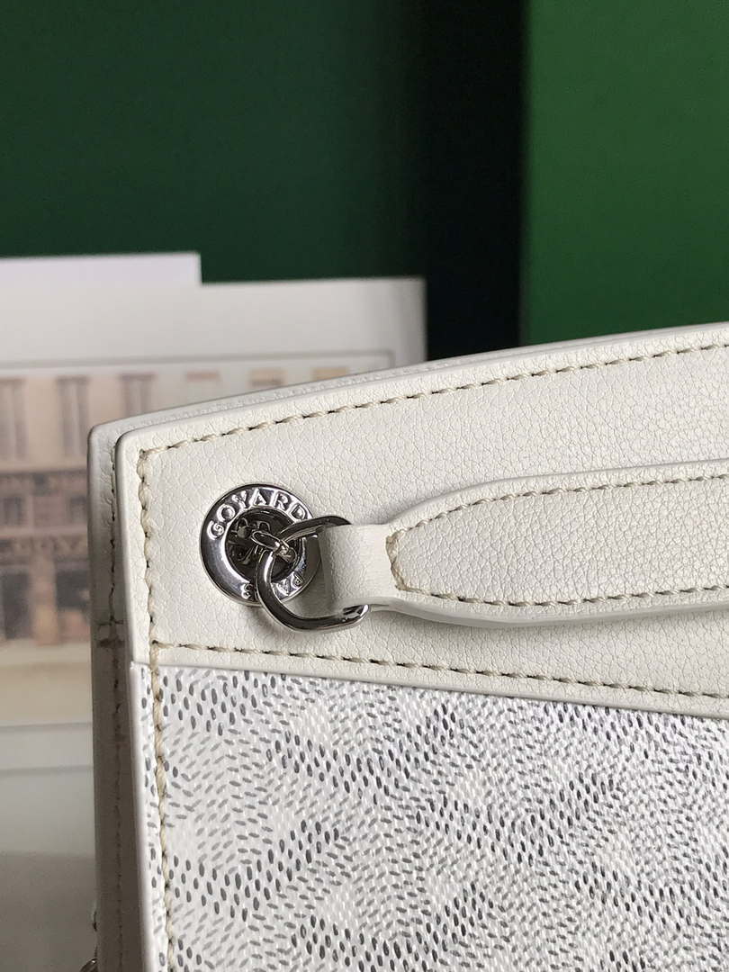 Goyard ROUETSMINTY08CL08P Rouette Structur¨¦ Mini Bag White