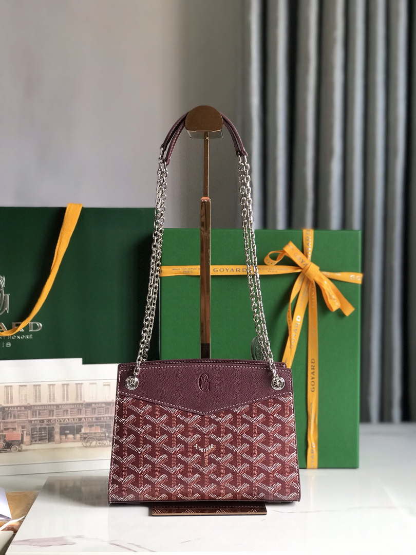 Goyard ROUETSMINTY08CL08P Rouette Structur¨¦ Mini Bag Wine Red