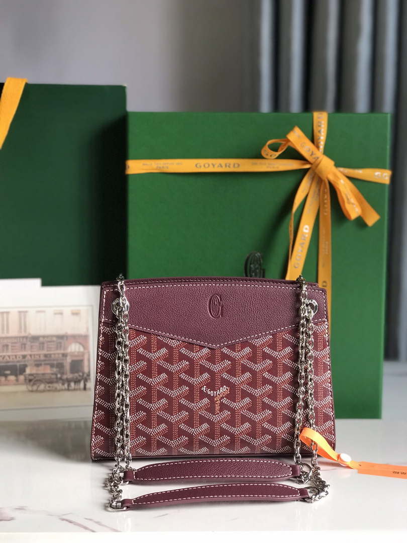 Goyard ROUETSMINTY08CL08P Rouette Structur¨¦ Mini Bag Wine Red