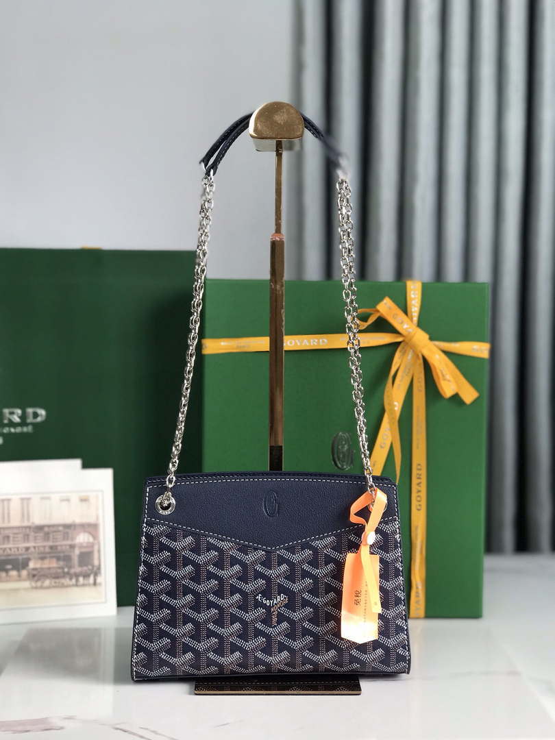 Goyard ROUETSMINTY08CL08P Rouette Structur¨¦ Mini Bag Navy blue