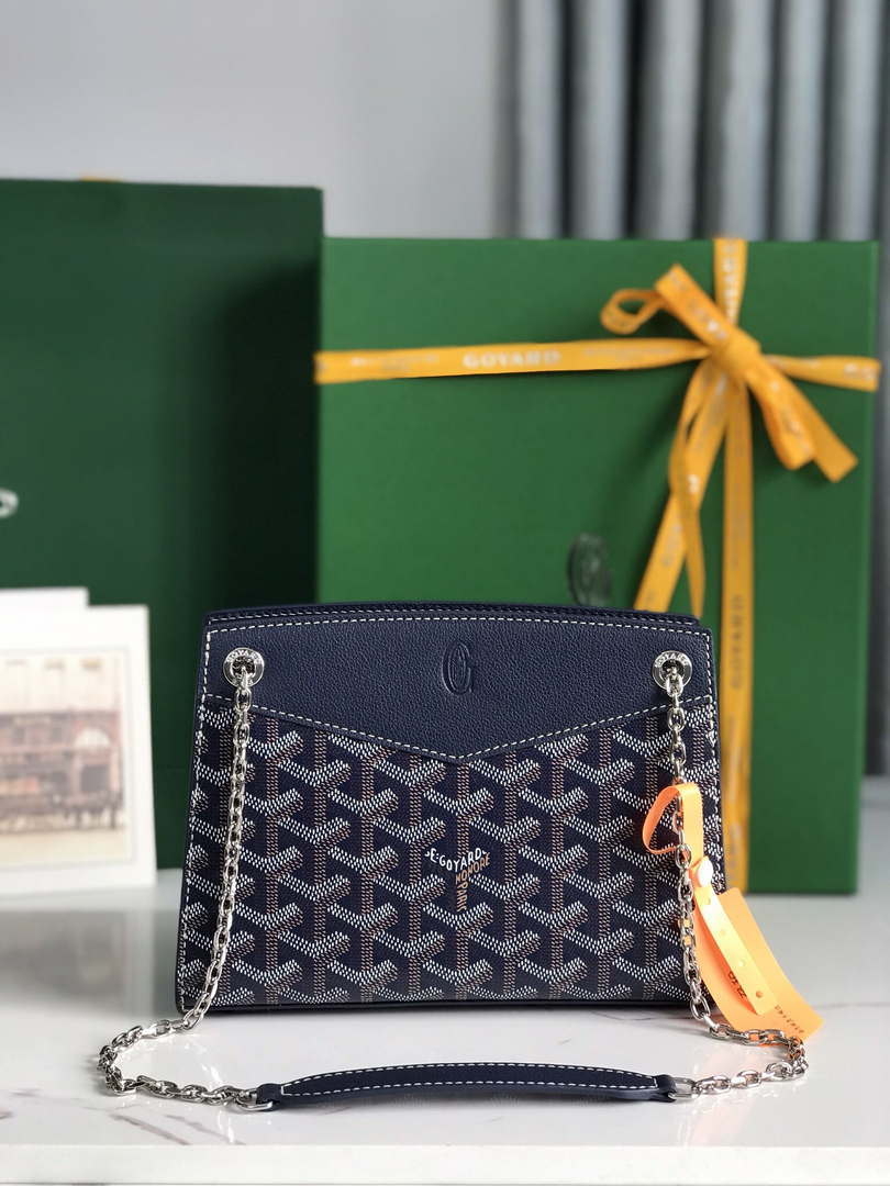 Goyard ROUETSMINTY08CL08P Rouette Structur¨¦ Mini Bag Navy blue