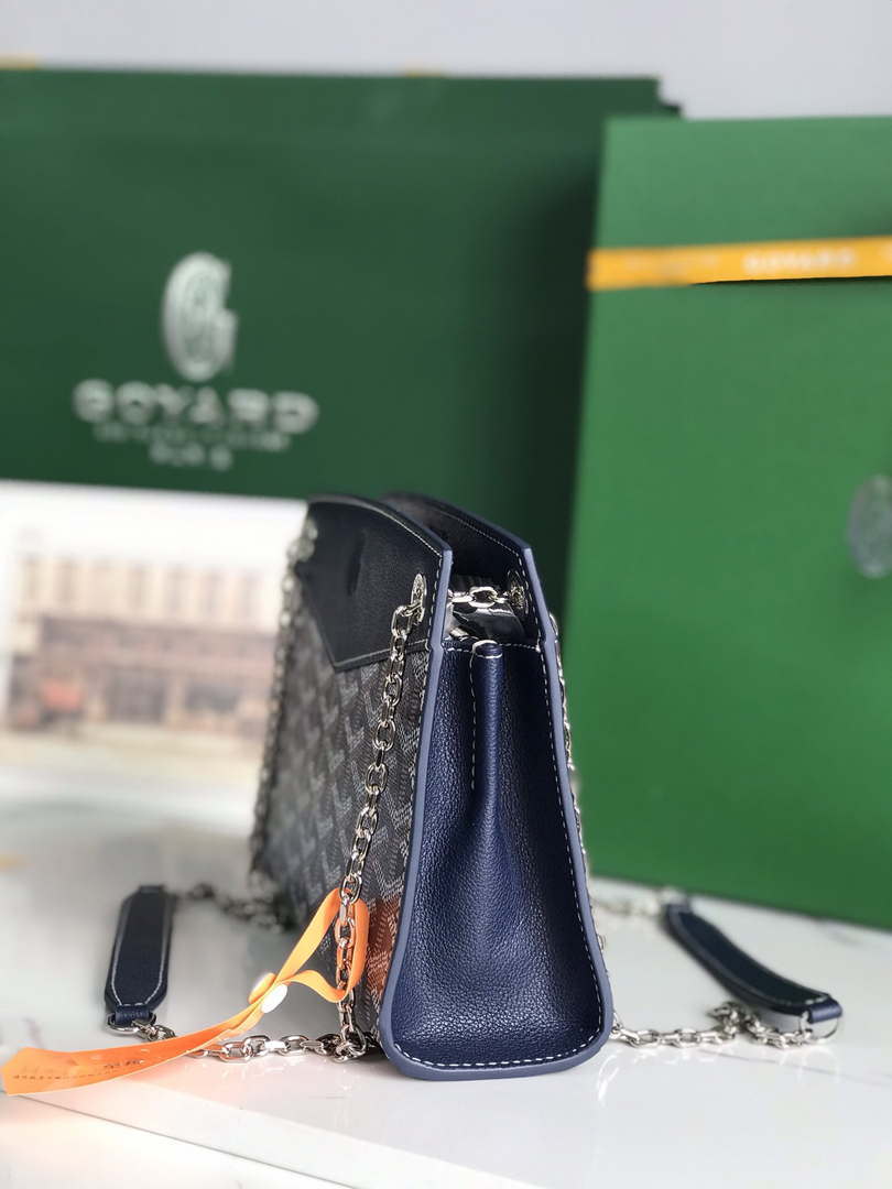 Goyard ROUETSMINTY08CL08P Rouette Structur¨¦ Mini Bag Navy blue