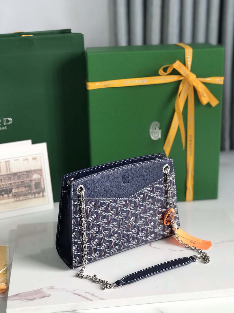 Goyard ROUETSMINTY08CL08P Rouette Structur¨¦ Mini Bag Navy blue