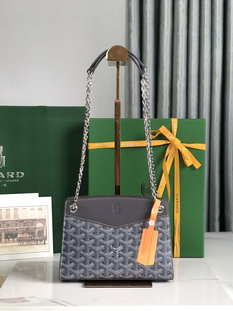 Goyard ROUETSMINTY08CL08P Rouette Structur¨¦ Mini Bag Gray