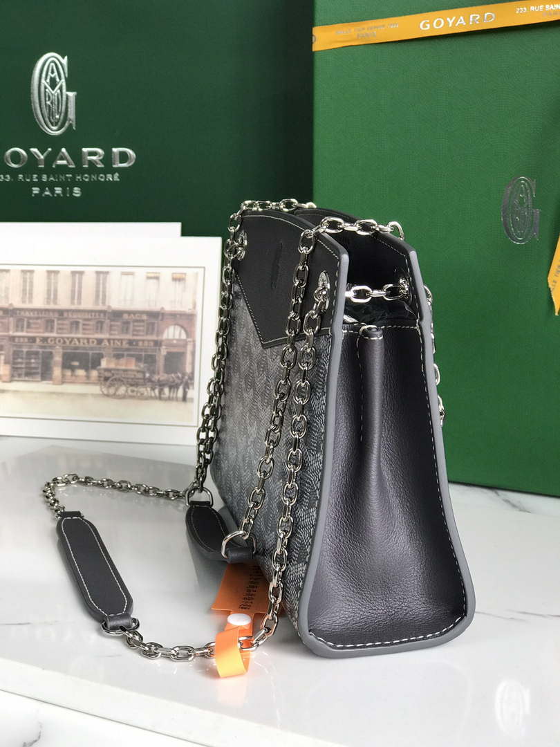 Goyard ROUETSMINTY08CL08P Rouette Structur¨¦ Mini Bag Gray