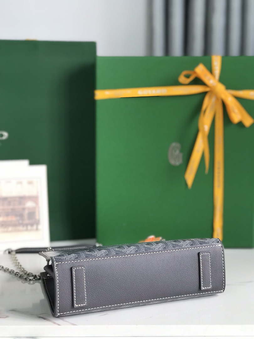 Goyard ROUETSMINTY08CL08P Rouette Structur¨¦ Mini Bag Gray
