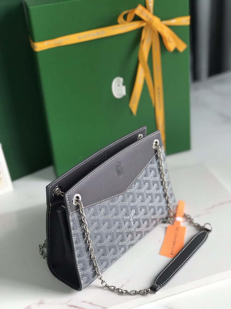 Goyard ROUETSMINTY08CL08P Rouette Structur¨¦ Mini Bag Gray