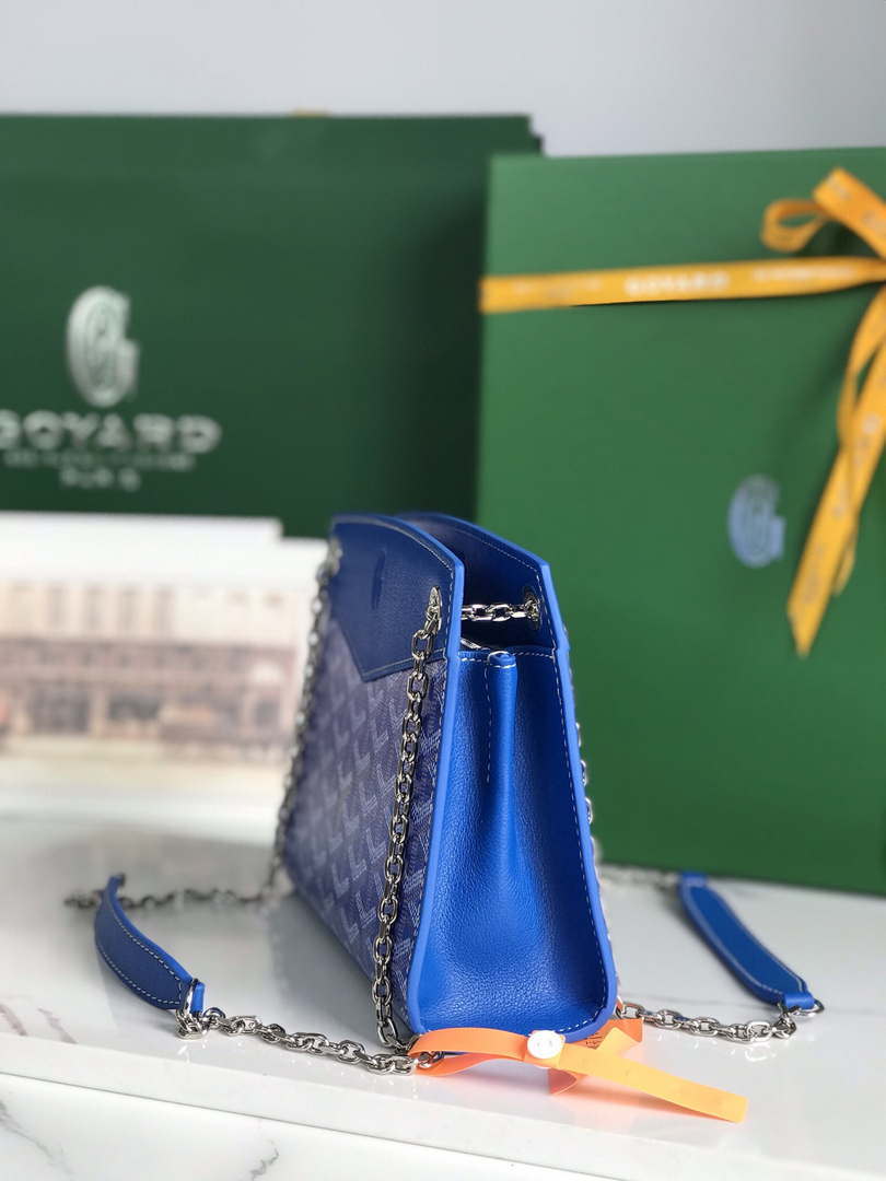 Goyard ROUETSMINTY08CL08P Rouette Structur¨¦ Mini Bag Blue