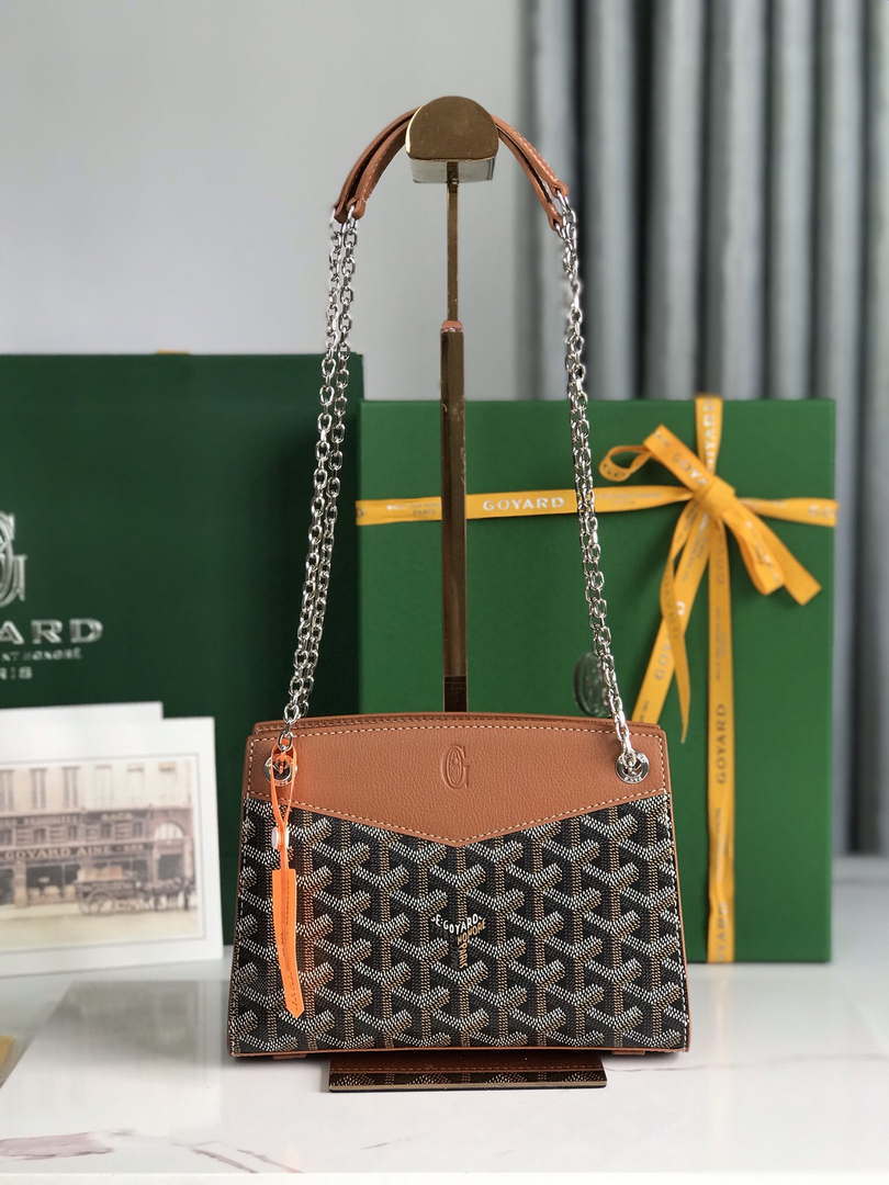 Goyard ROUETSMINTY08CL08P Rouette Structur¨¦ Mini Bag Brown