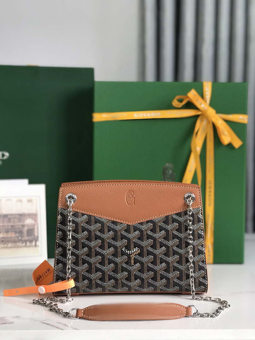 Goyard ROUETSMINTY08CL08P Rouette Structur¨¦ Mini Bag Brown