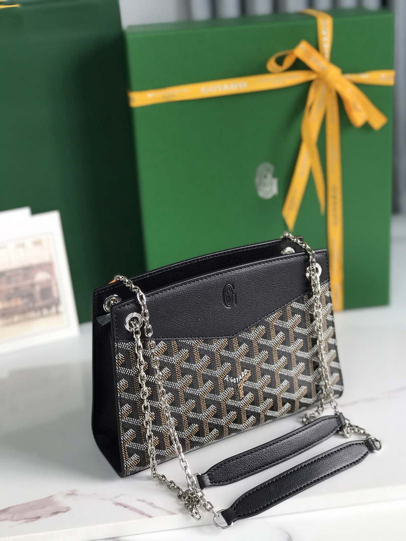 Goyard ROUETSMINTY08CL08P Rouette Structur¨¦ Mini Bag Black