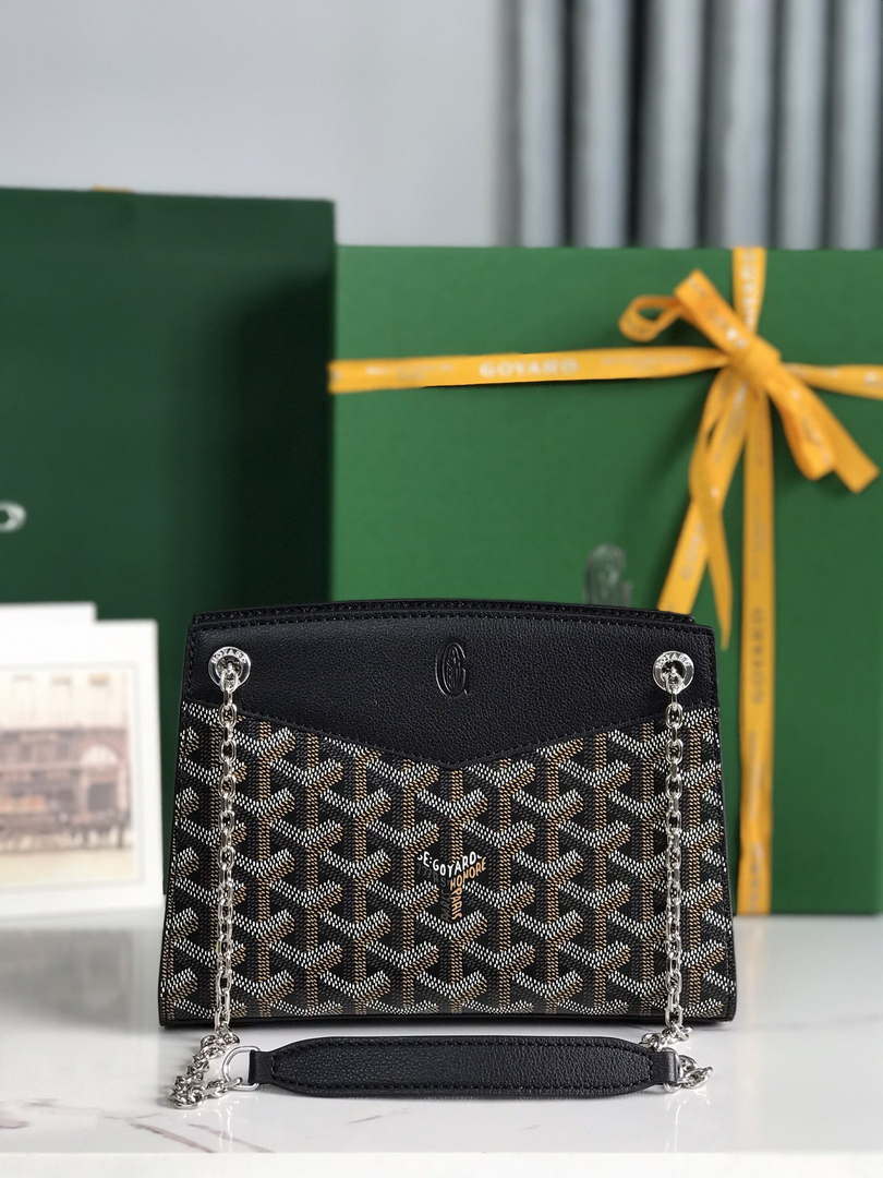 Goyard ROUETSMINTY08CL08P Rouette Structur¨¦ Mini Bag Black