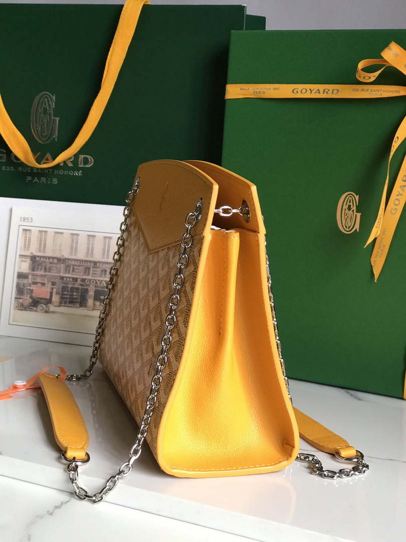 Goyard ROUETSMINTY08CL08P Rouette Structur¨¦ Mini Bag Yellow