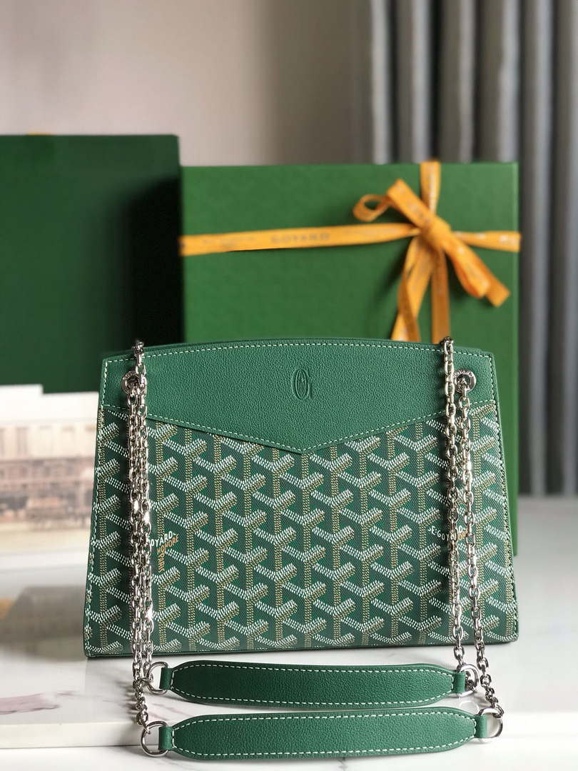 Goyard ROUETSPMLTY07CL07P Rouette Structur¨¦ PM Bag Green