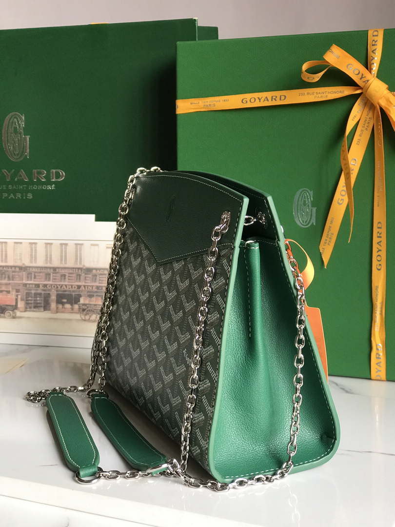 Goyard ROUETSPMLTY07CL07P Rouette Structur¨¦ PM Bag Green