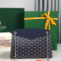 Goyard ROUETSPMLTY07CL07P Rouette Structur¨¦ PM Bag Navy Blue - Default Title - View 1
