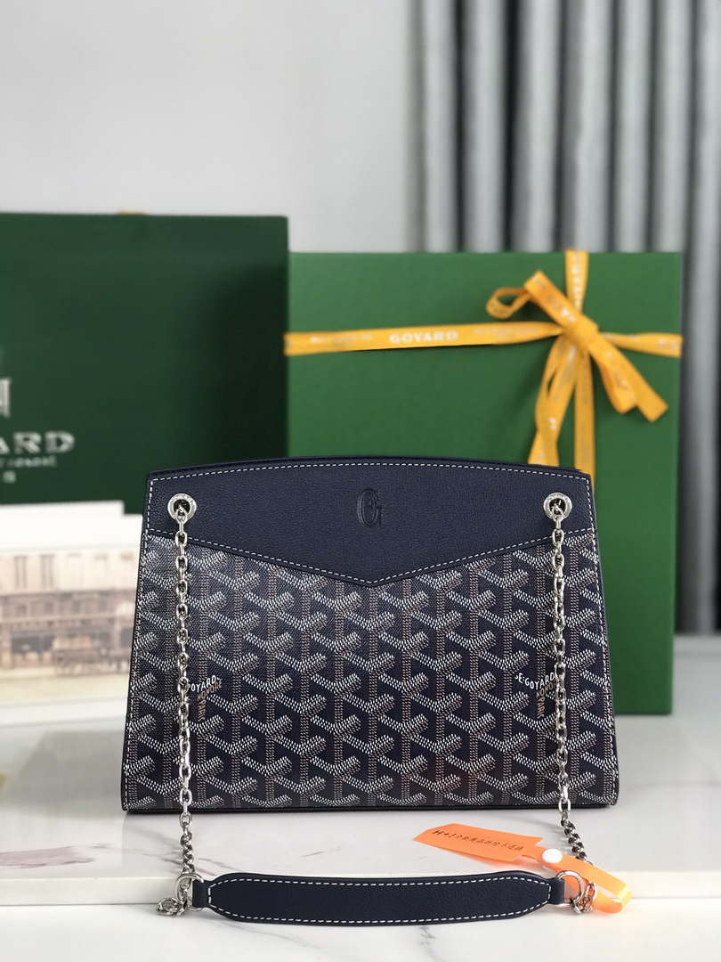 Goyard ROUETSPMLTY07CL07P Rouette Structur¨¦ PM Bag Navy Blue