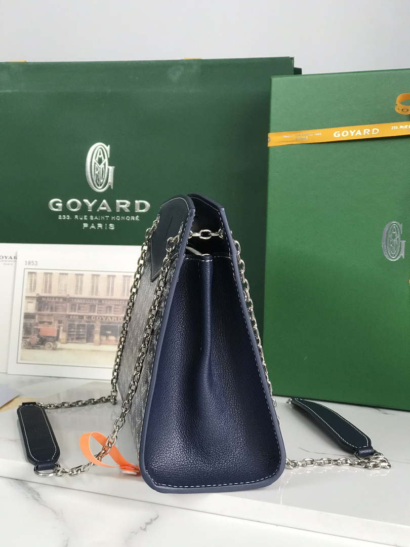 Goyard ROUETSPMLTY07CL07P Rouette Structur¨¦ PM Bag Navy Blue