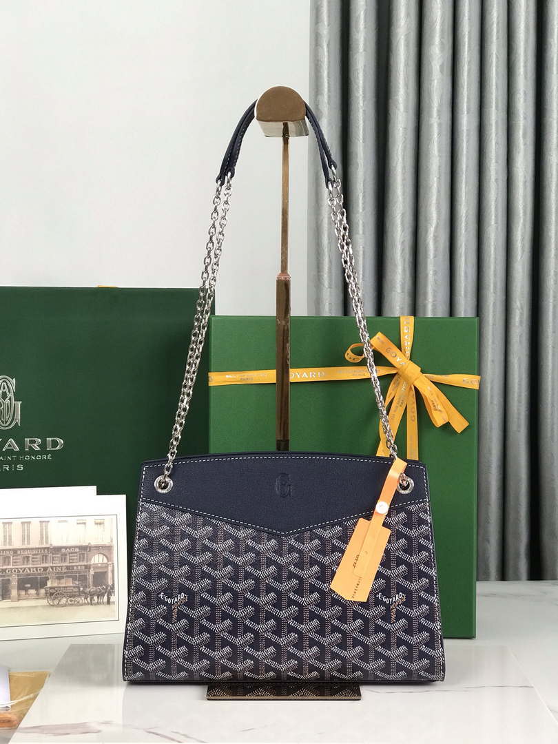 Goyard ROUETSPMLTY07CL07P Rouette Structur¨¦ PM Bag Navy Blue
