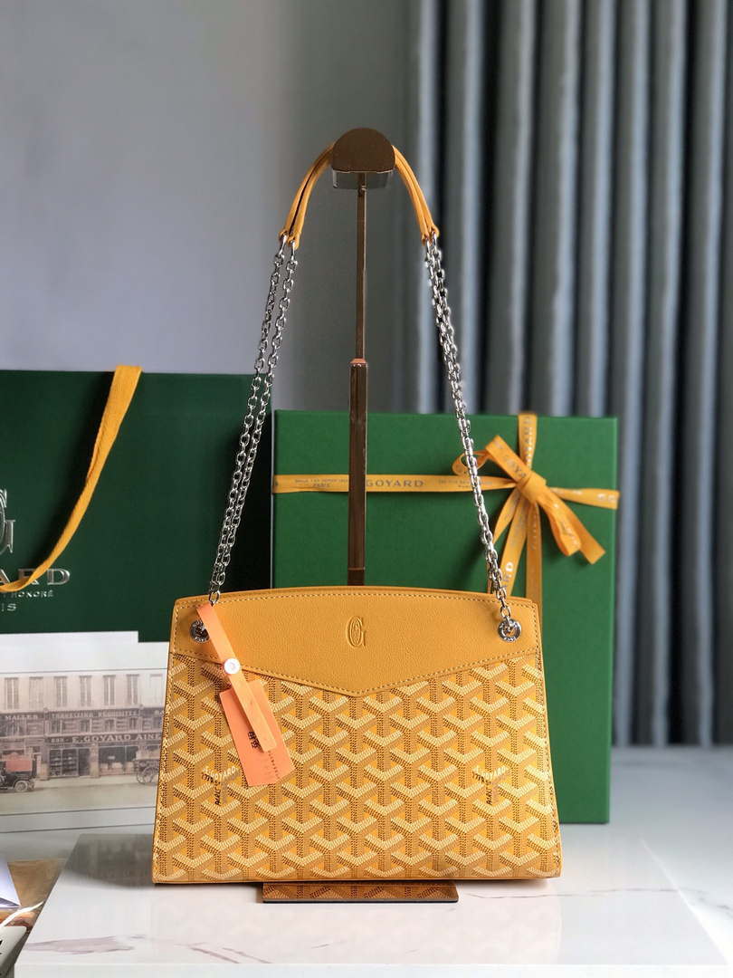 Goyard ROUETSPMLTY07CL07P Rouette Structur¨¦ PM Bag Yellow