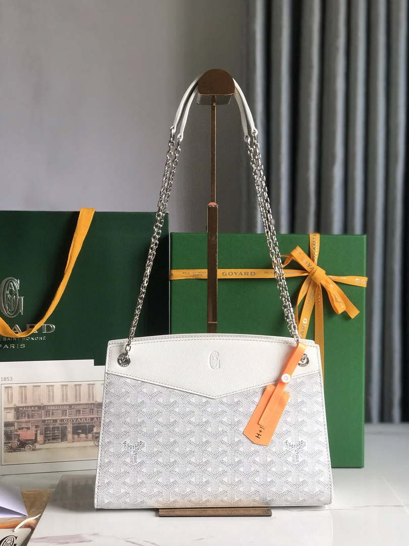 Goyard ROUETSPMLTY07CL07P Rouette Structur¨¦ PM Bag White