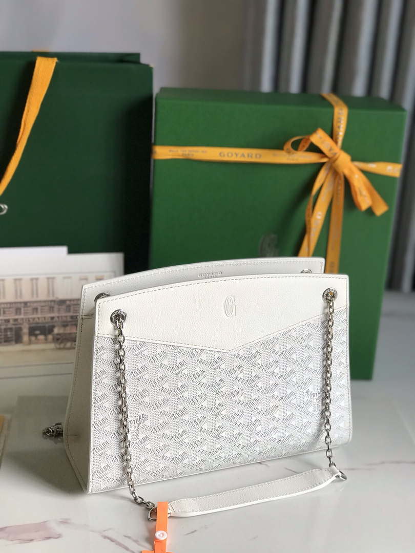 Goyard ROUETSPMLTY07CL07P Rouette Structur¨¦ PM Bag White