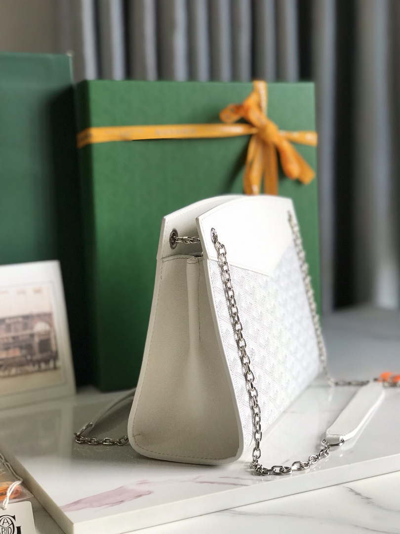 Goyard ROUETSPMLTY07CL07P Rouette Structur¨¦ PM Bag White