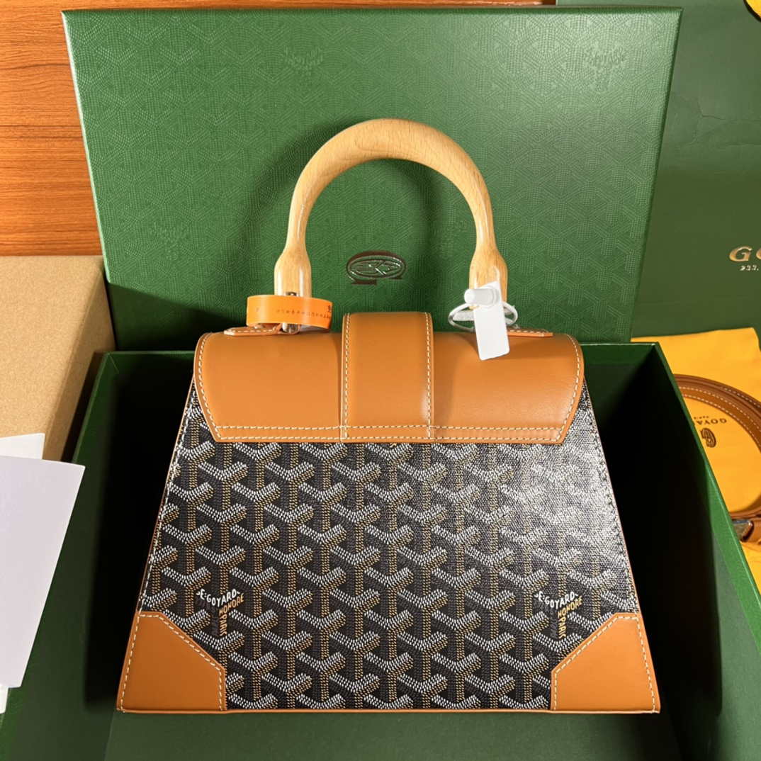 Goyard Sac Saigon Pm Bag BPMLTY07CL07P Black with Brown - Default Title - View 2