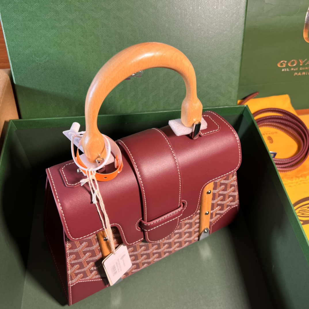 Goyard Sac Saigon Pm Bag BPMLTY07CL07P Wine Red