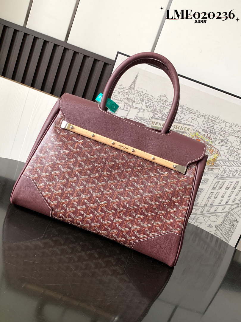 Goyard SAIGOCMMLTY09CL09P Saigon tote Bag Wine Red - Default Title - View 3