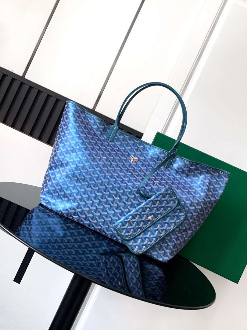 Goyard STLOUIGMLTY08CL08P Saint Louis GM Bag Pearly Blue - Default Title - View 1