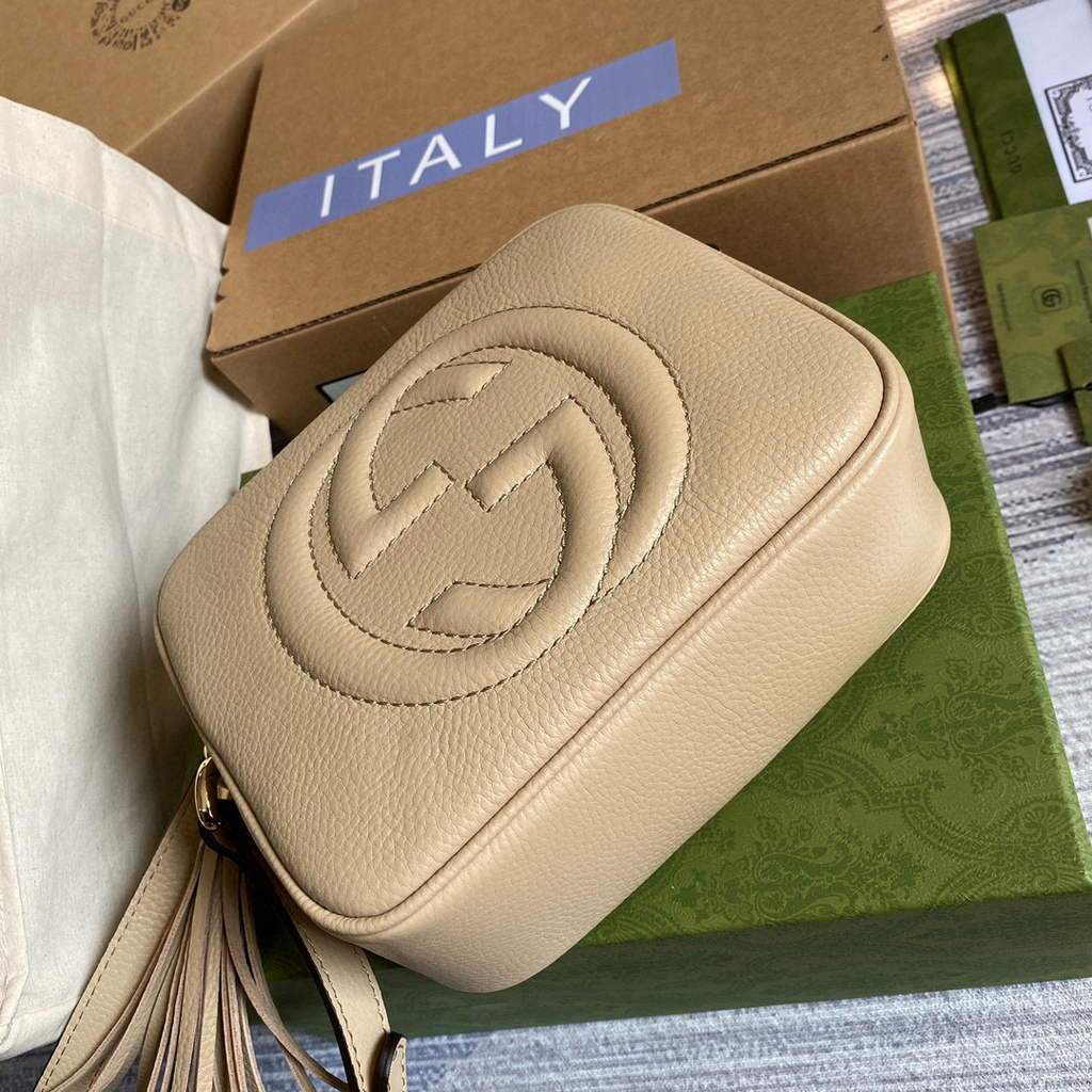 Gucci 308364 Soho small leather crossbody-bags disco bag Beige