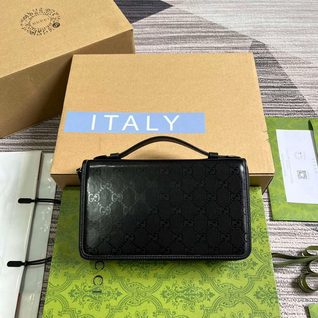 Gucci 336298 Travel Document Package Black
