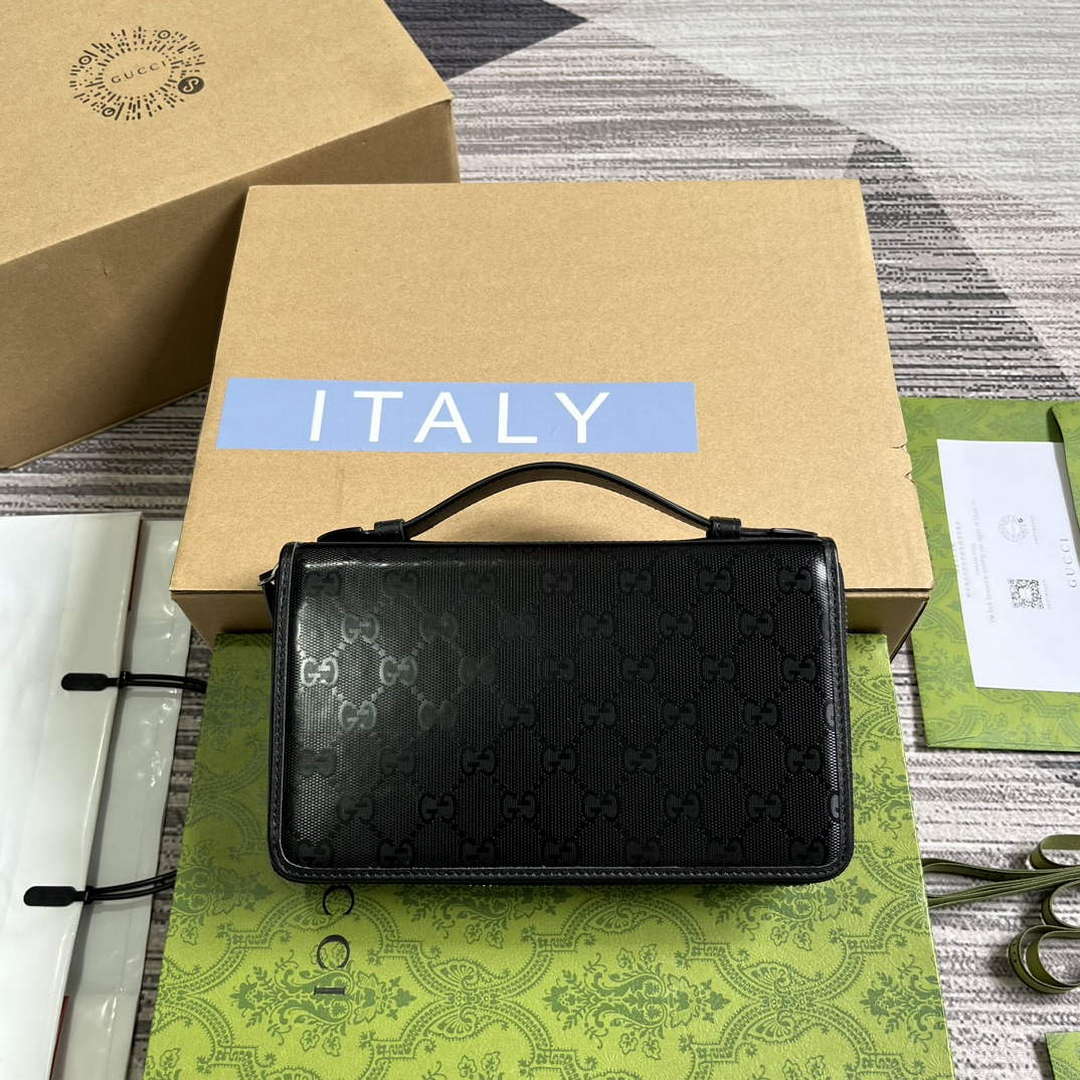 Gucci 336298 Travel Document Package Black - Default Title - View 2