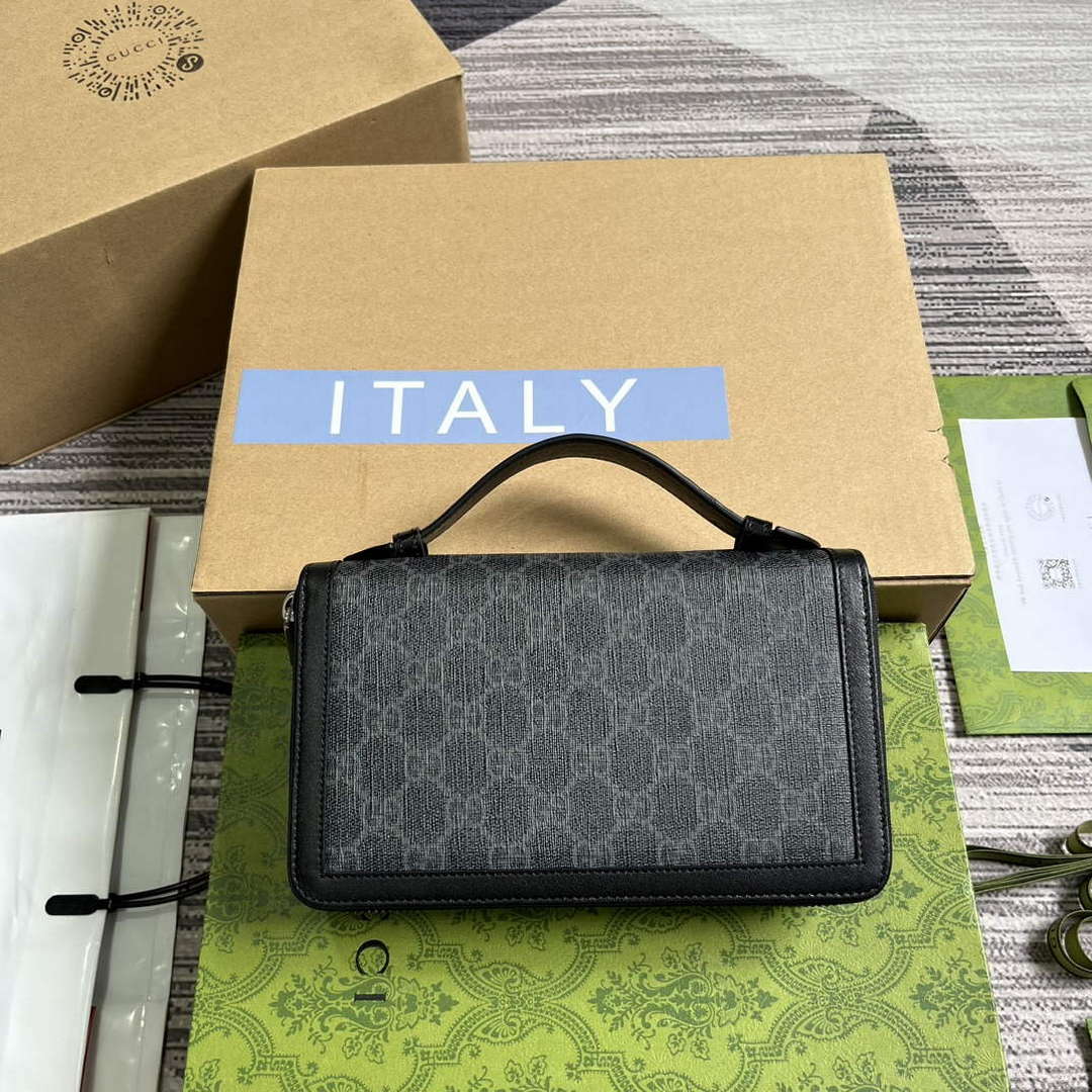Gucci 358933 GG Travel Document Package Black - Default Title - View 2