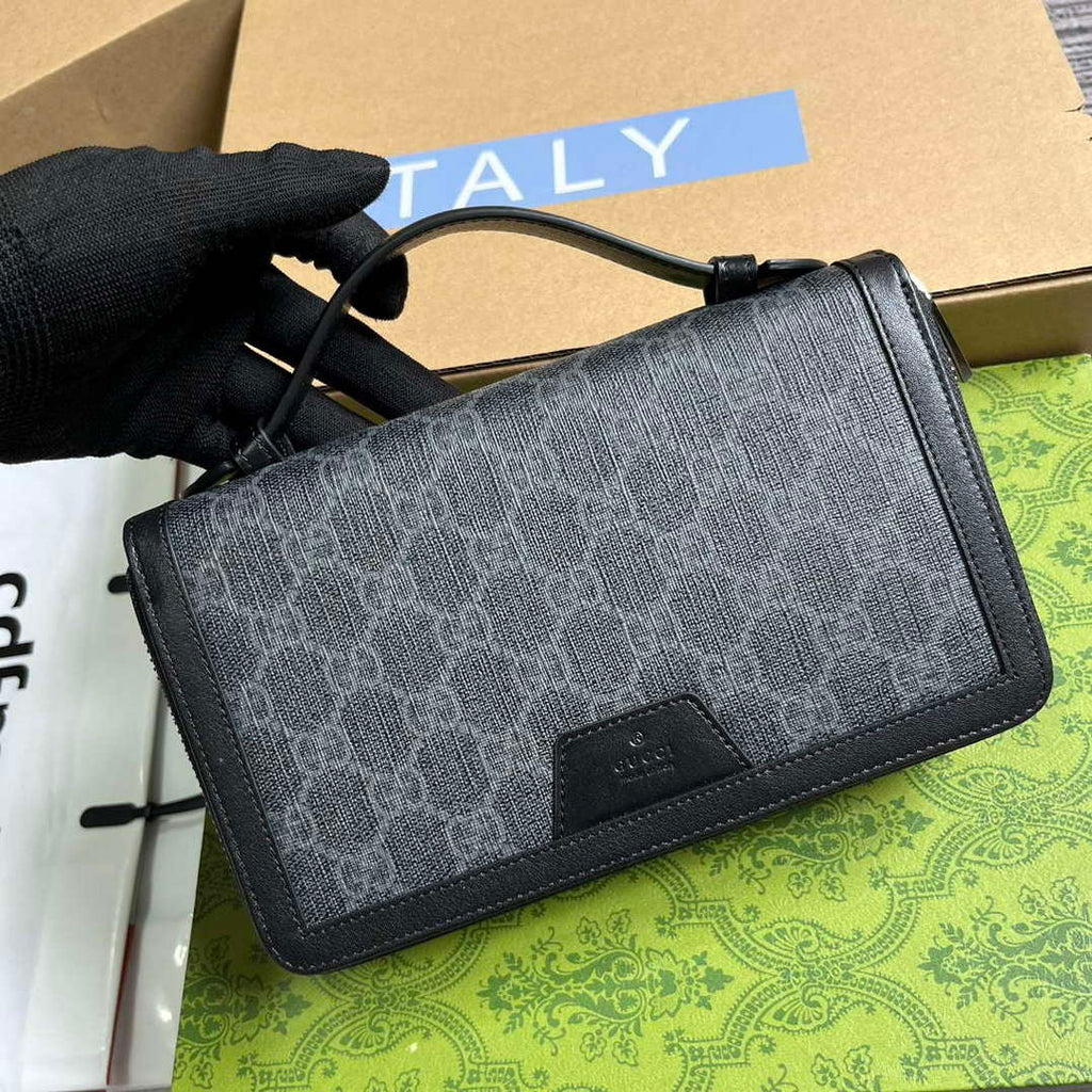 Gucci 358933 GG Travel Document Package Black
