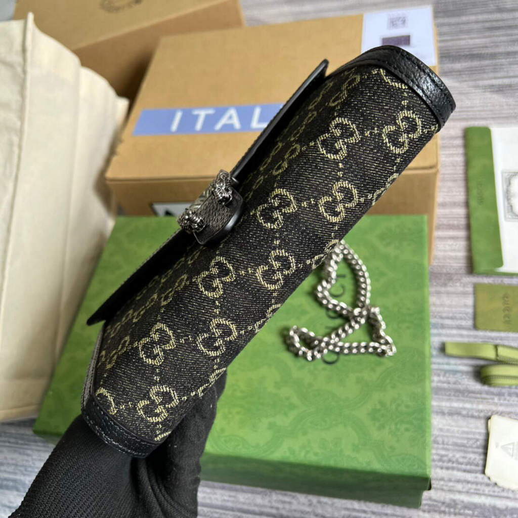 Gucci 401231 Dionysus GG Mini Chain Bag Black