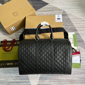 Gucci 406380 GG Embossed Duffle Bag Black - Default Title - View 2