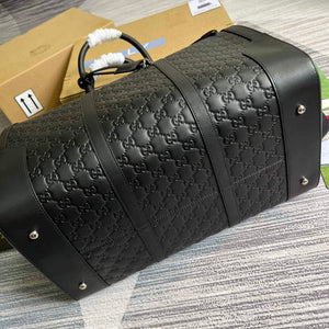 Gucci 406380 GG Embossed Duffle Bag Black - Default Title - View 4