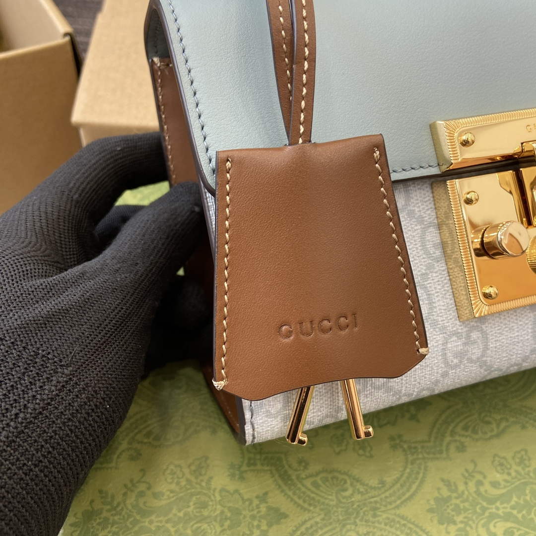 Gucci 409487 Padlock Small Shoulder Bag Blue - Default Title - View 5